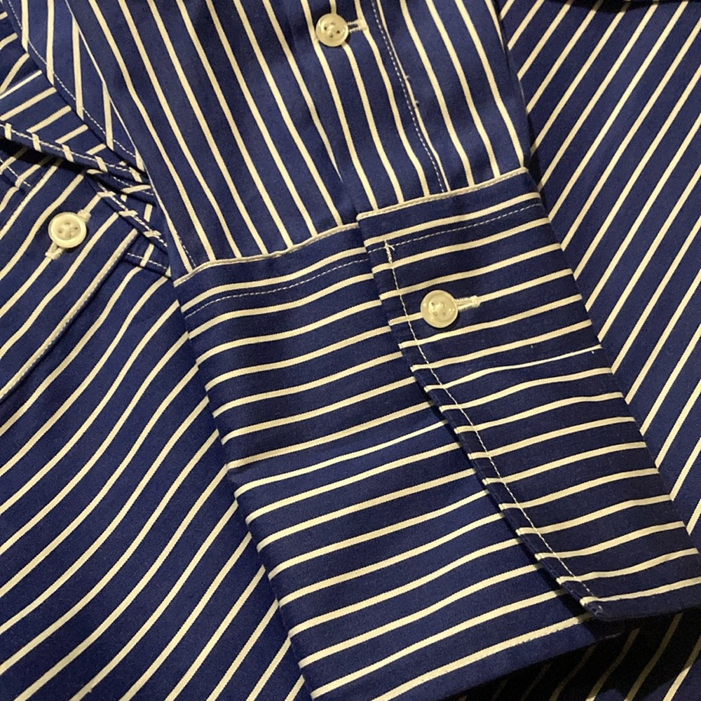 RALPH LAUREN
Blue and White Long Sleeve Keara Shirt NEW - Picture 13 of 14